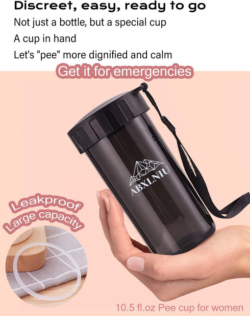 Portable Female Urinal, Reusable Silicone Pee Funnel for Road Trip, Travel, Camping Gear Essentials with Cup