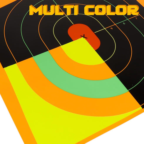 Highwild Silhouette Splatter Paper Targets, 12 x 18 Inch, Splash Effect of Multiple Colors