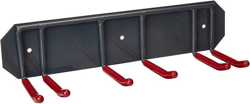 Wall Mounted Ski Rack Organizer Heavy Duty Horizontal Storage for Skis and Poles with Metal Frame and Padded Hooks
