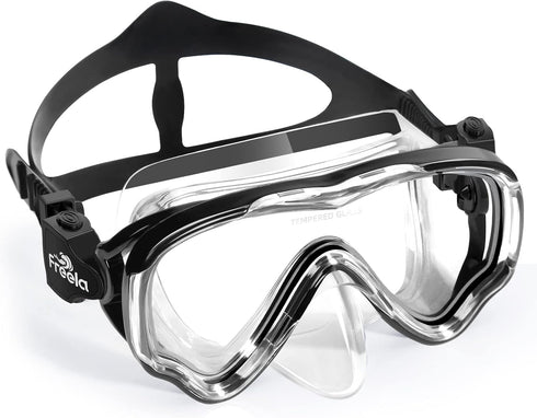 Freela Kids Snorkel Mask for Ages 6-14, No Leak Anti Fog Goggles with Nose Cover for Swimming