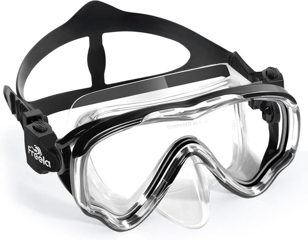 Freela Kids Snorkel Mask for Ages 6-14, No Leak Anti Fog Goggles with Nose Cover for Swimming