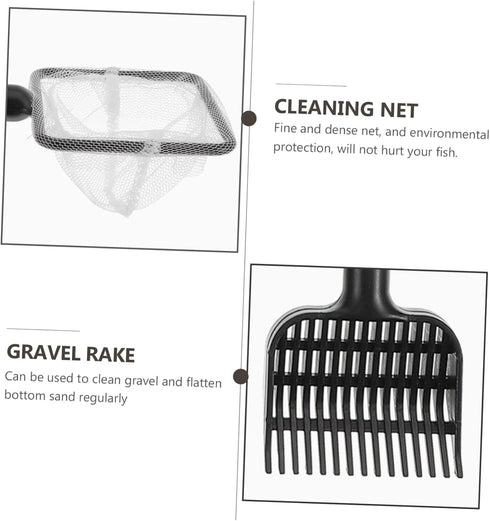 FOMIYES 1 Set Water Changer Siphon, Aquarium Sand Washing Machine, Gravel Rake, Fishnet Sponge Cleaning Tools