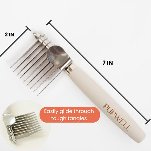 Dematting Fur Rake and Detangling Comb Tool for Untangling Matted or Knotted Hair