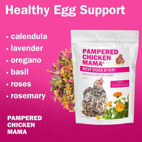 (2 (2 Pampered Chicken Mama Best Eggs Ever! Nesting Herbs for Chickens Pounds Total) for Chicken Nesting Boxes Calcium