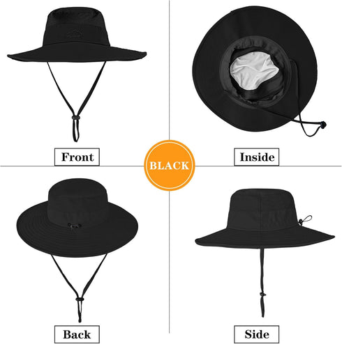 ZOORON Sun Hats for Men Women UPF 50+ Bucket Hat UV Protection Boonie Hat for Fishing Hiking Garden Safari Beach