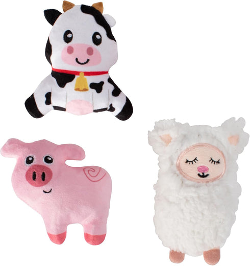 Fringe Studio Plush Dog Toy Set, Needle in The Haystack, Small 3 Piece Set, Pet Shop Collection (662054)