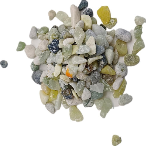 Green Aquarium Gravel for Fish Tank, Rocks for Aquarium Substrate, Pebbles for Plants, 3 Pounds