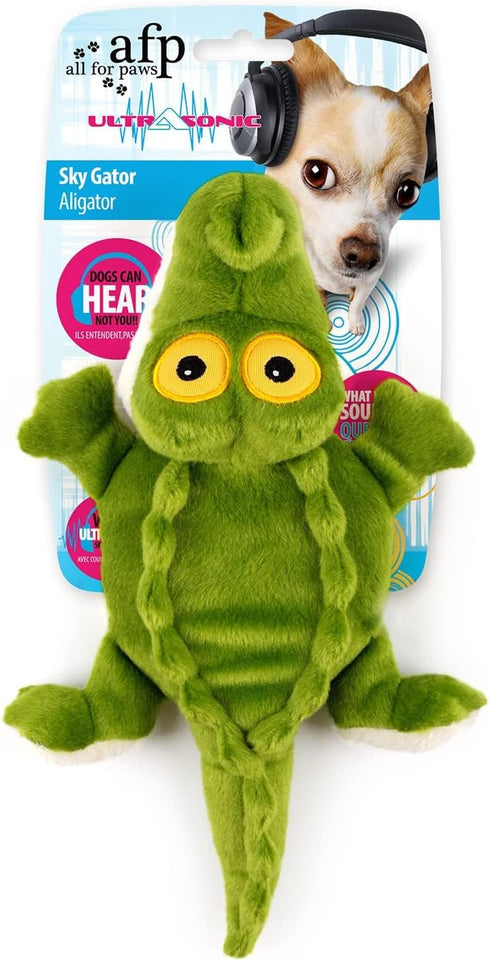 ALL FOR PAWS Ultrasonic Silent Squeaker Dog Toy, Quiet Comfort Plush Toy for Home and Office