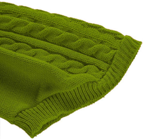 Small Knitted Dog Sweaters, Warm Winter Clothes for Pet Cat Kitten Puppy Sweater (X-Small, Light Green)