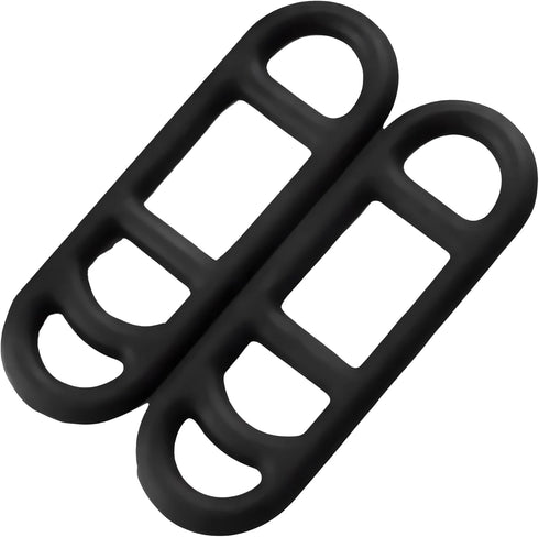 Universal Bike Light Mount, Adjustable Slotted Rubber Straps, 2 Pack