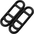 Universal Bike Light Mount, Adjustable Slotted Rubber Straps, 2 Pack