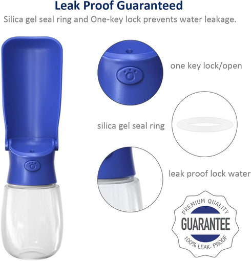 WePet Foldable Portable Dog Water Bottle, 12 OZ Puppy Water Dispenser, High-Temperature Resistant, Leak Proof for