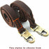 Leather Heavy Duty Dog Leash, 3ft Upgrade Widen Clip, Braided Waterproof Training Leash for Small, Medium, Large Dogs,