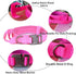 Tactical Dog Collar, Adjustable Military Nylon Collar with Heavy Duty Metal Buckle and Handle for Dog Training (Pink,