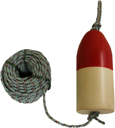 KUFA Sports 1/4" x 100' Lead Rope & 6"X14" Red/White Float Combo for
