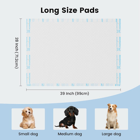 Nomipaw 28"x39" 40 Count Disposable Leakproof Absorbency Underpads, Large Incontinence Pads with Quick Drying for Baby