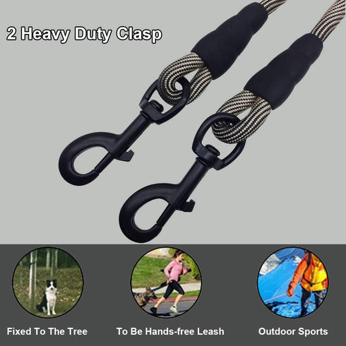 BTINESFUL Dog Tie Out Check Cord, Long Tether Rope Leash for Large Medium Small Dogs, 8ft 12ft 20ft 30ft 50ft 75ft