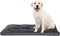 Dog Bed, Washable Cozy Plush Crate Beds, Anti Slip Pet Sleeping Mat for Large, Medium, Small Dogs (Dark Grey)