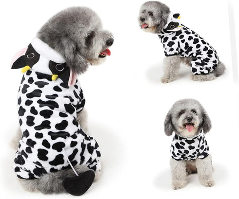 Warm Pet Clothes - Dog Milk Cow Sweater Hoodie, Halloween & Christmas Costume for Dogs & Cats
