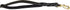 6 Foot Braided Leather Dog Leash with Traffic Handle, Two Handles for Training and Safety, Black 6ft x 3/4 Inch
