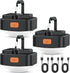 FLY2SKY 3 Pcs Black LED Camping Lights - Portable Rechargeable Tent Light - Survival Gear for Camping Hiking Backpacking