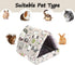 Deofun Cozy Chinchillas, (6.8"x7.4") Cotton Tent for Small Animals - Guinea Pig Hideout, Hamster Bed, Portable House