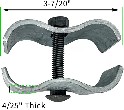 HITTITE 8 Set Dog Kennel Panel Clamps for Chain Link Fence Panel with 1-3/8"/32mm Diameter, Saddle Clamps