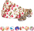 Blueberry Pet 5 ft x 3/4" Durable Pink Rose Print Ivory Dog Leash - 9 Patterns, Medium