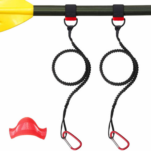 Paddle Leash Safety Bungee Rod Holder with Innovative Gel Grip for Kayaking, Canoeing Gear