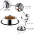 Steel Dog Bowls,Dog Dishes 8oz 12oz 18oz 28oz 48oz, Cat Bowl Water and Food with Rubber Base for Small/Medium/Large Dogs, Cats, Puppy Rabbit and Kitten (1 Cup/8 oz, Silver/2Pack)