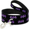 Batman Signal Dog Leash, Black Purple Plaid, 4 Feet Long, 1.0 Inch Wide