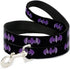 Batman Signal Dog Leash, Black Purple Plaid, 4 Feet Long, 1.0 Inch Wide