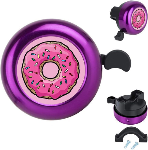 MZELQ Bicycle Bell, Cute Clear Sound Adjustable Size Aluminum Bike Accessories, Bell Ring for Girls, Women, Kids, Adults