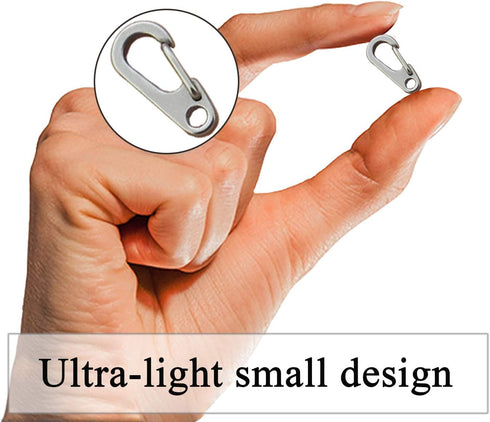 IVIA Dog Tag Clips, 2 Pack, 304 Stainless Steel Quick Clip with Rings for Small Pet Collars and Harnesses (Grey)