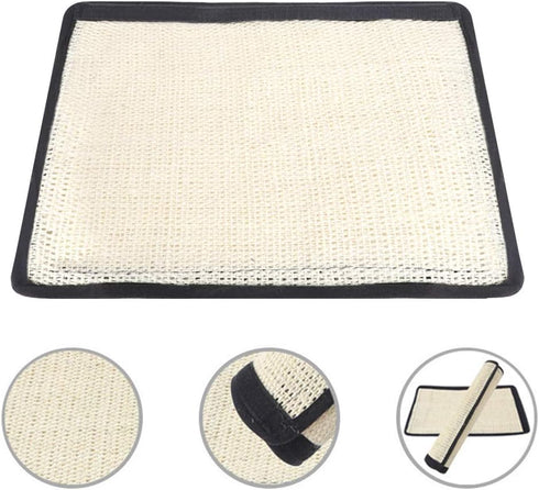 Cat Scratcher Pad, Natural Sisal Mat for Grinding Claws, Furniture Protector Replacement