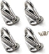 Flomore Fender Hook, Marine Grade 316 Stainless Steel Spring Snap Hook, Pack of 4 Boat Ship Hardware