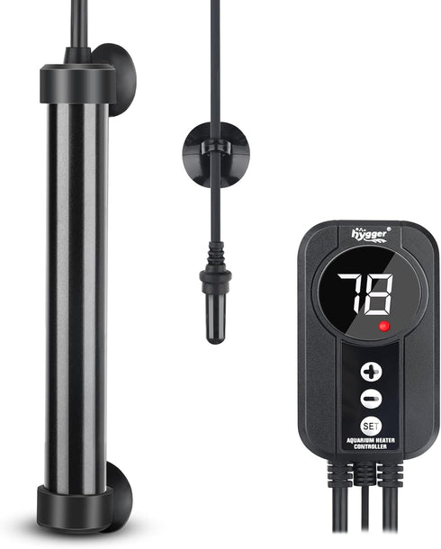 hygger Marine Aquarium Heater - 50W 100W 200W 300W 500W - Titanium Heater with Digital LED Controller