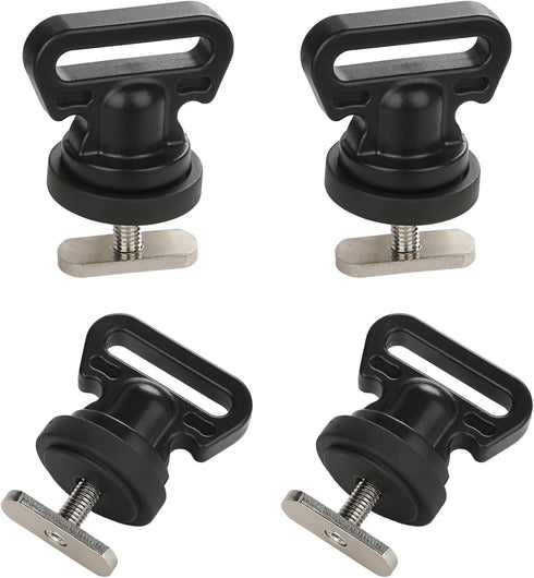 Tie Downs Track Mount for Kayak, Vertical Tie Downs for Cooler, Crate & Accessories, 4 Pack