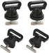 Tie Downs Track Mount for Kayak, Vertical Tie Downs for Cooler, Crate & Accessories, 4 Pack