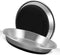 Basic Cat Bowls, Dog Food Bowls, 304 Stainless Steel Dishes, Non-Slip Silicone Base, Heavy Duty, 2 Pack