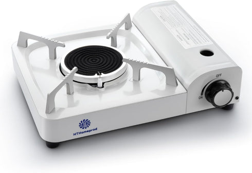 Portable Camping Stove, Windproof Infrared Butane Burner with Carry Box for Hiking Picnic