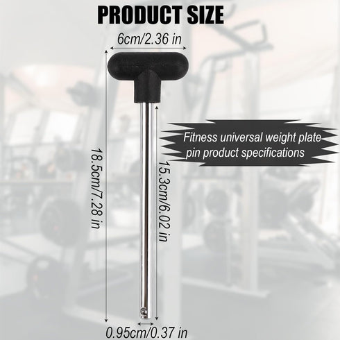 Weight Stack Pin, Pin Tensile 3/8 Inch Diameter 6 Inch Locking Space Heavy Duty Weight Machine Pin Gym Pin Universal Weight Selector Pin for Home Gym Exercise Machine Accessories