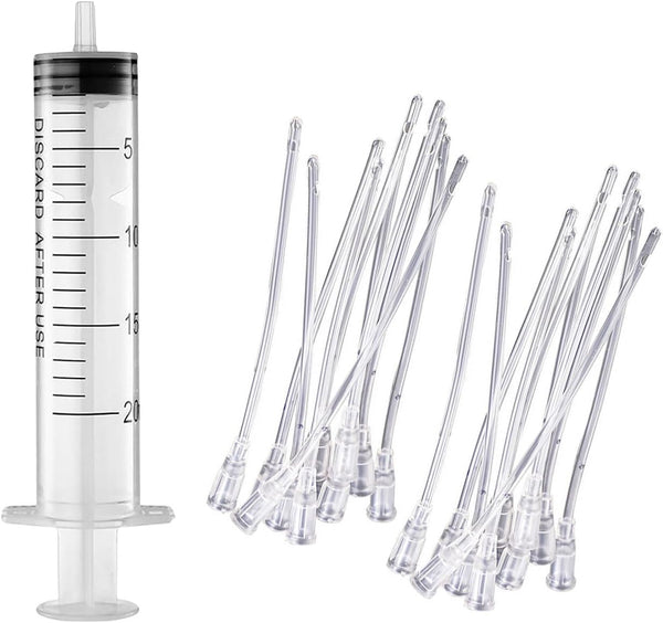 Baby Bird Feeding Syringe Set, 20ml Pet Parrot Milk Feeding Syringe with Tubes for Scientific Industrial Labs