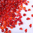 Clear Glass Stone Bulk 1 LB Glass Beads Gems Marbles Pebbles Gravel Rock for Aquarium, Fish Tank, Garden, Vase Fillers, Succulent Plants Decor (Red)