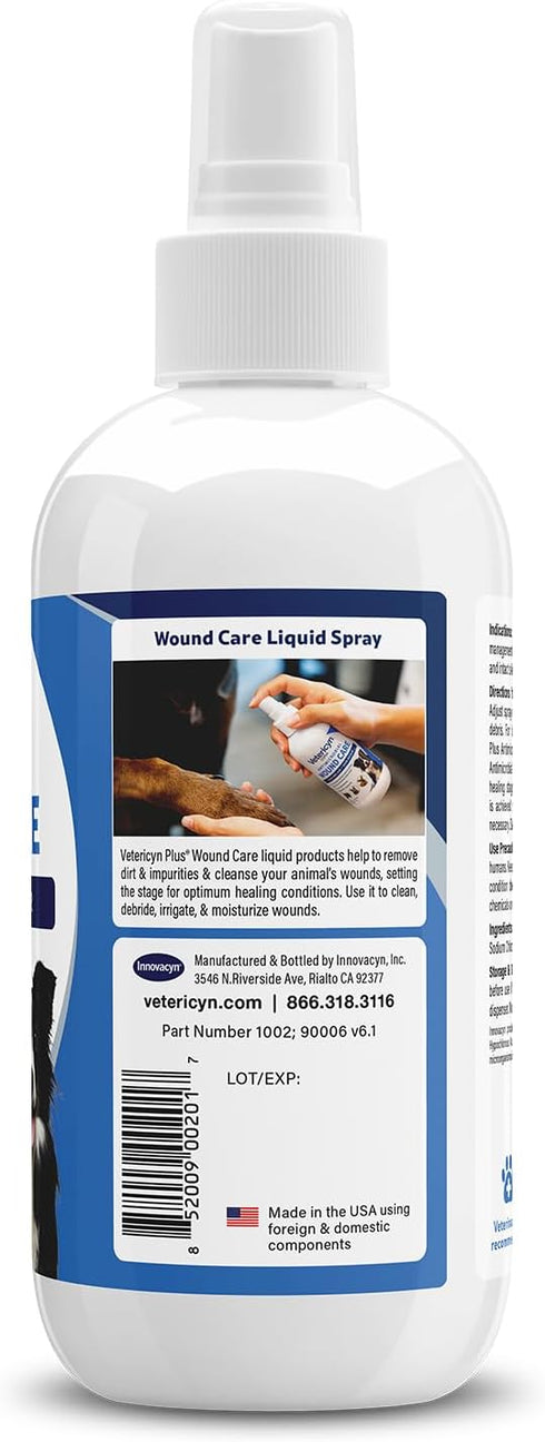 8 Vetericyn Plus Dog Wound Care Spray | Healing Aid and Skin Repair, Clean Wounds, Relieve Itchy Skin, and Prevent