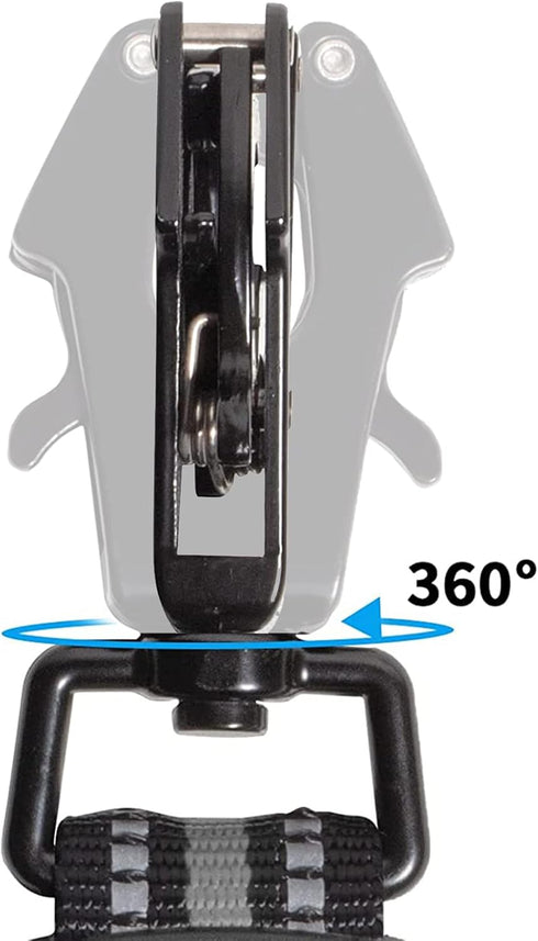 Heavy Duty Dog Leash Clips - Small Quick Release and Lock Snaps - Frog Clip (Ring 0.6 x 2) Black
