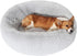 JOLLYVOGUE Calming Donut Dog Bed & Cat Bed, Anti-Anxiety Washable Round Bed for Small Puppy (20")