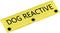 Funny Dog Leash Sleeve, Dog Reactive Wrap Alert Hanging ID Patch Tag, Pet Birthday Gift (Dog Reactive-YE Sleeve)