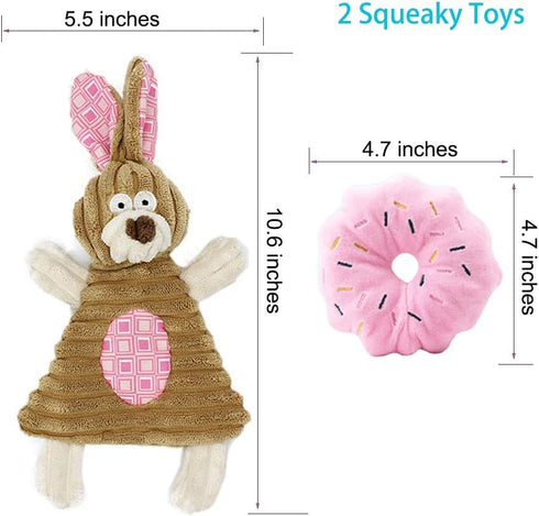 Puppy Toys for Teething - Chew Toys for Small Dogs, Crinkle Dog Toys, Pink, 5-Pack