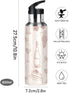 Wassud 22 oz Water Bottle Rose Wine Bottles Stainless Steel Sport Water Bottle with Straw Insulated Water Bottles